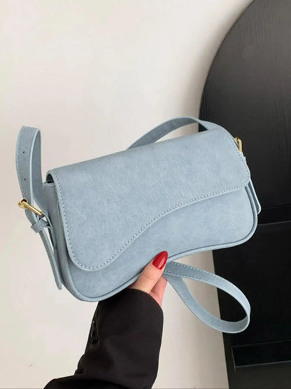 26 Spring/Summer Women'S Saddle Bag, Daily Shoulder Bag and Crossbody Bag, Classic Shoulder Bag, Elegant Magnetic Sealed Saddle Bag, Suitable for Daily Use, Party Attendance