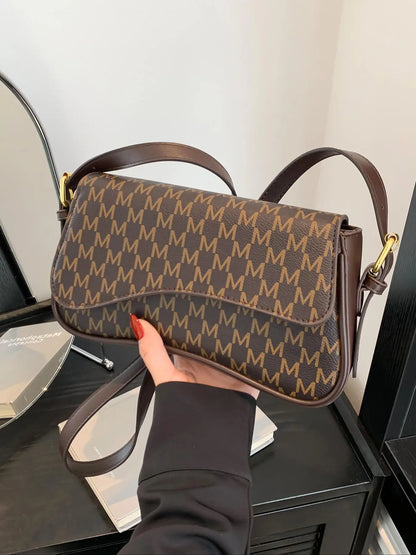 26 Spring/Summer Women'S Saddle Bag, Daily Shoulder Bag and Crossbody Bag, Classic Shoulder Bag, Elegant Magnetic Sealed Saddle Bag, Suitable for Daily Use, Party Attendance